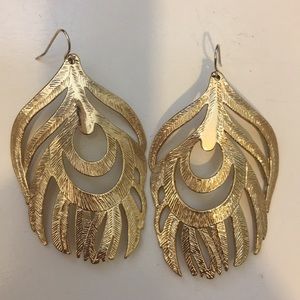 Kendra Scott Karina Gold Feather Earrings